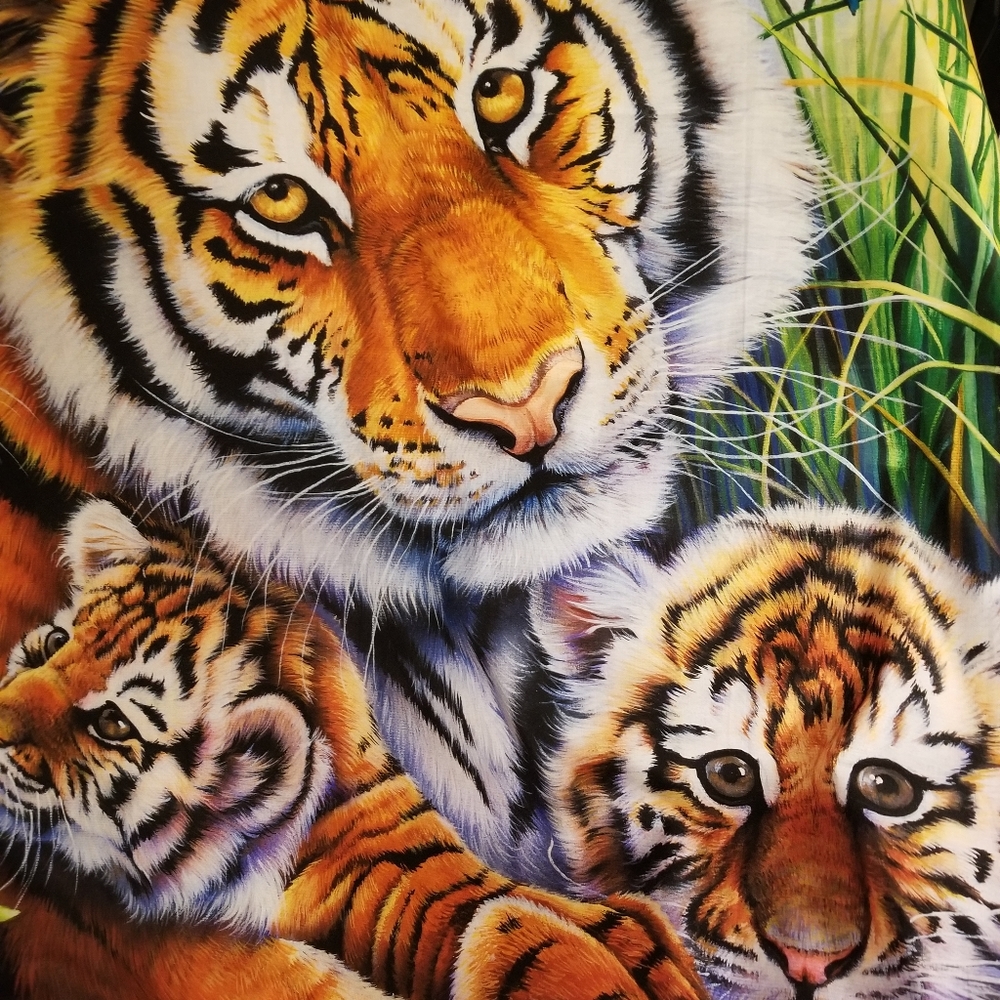 Family of Tigers Chair Throw